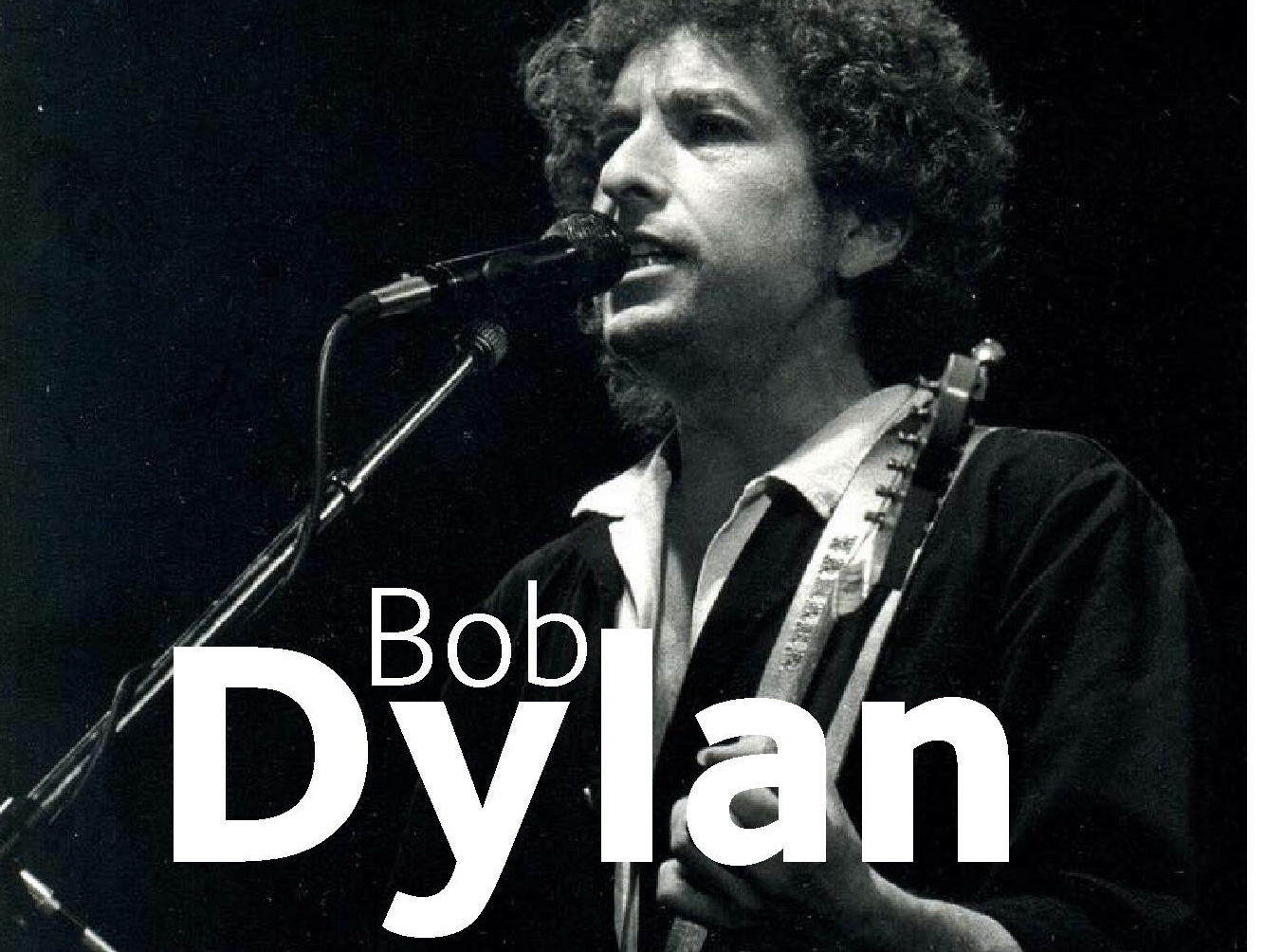 Svartvit presentationsbild för Bob Dylan