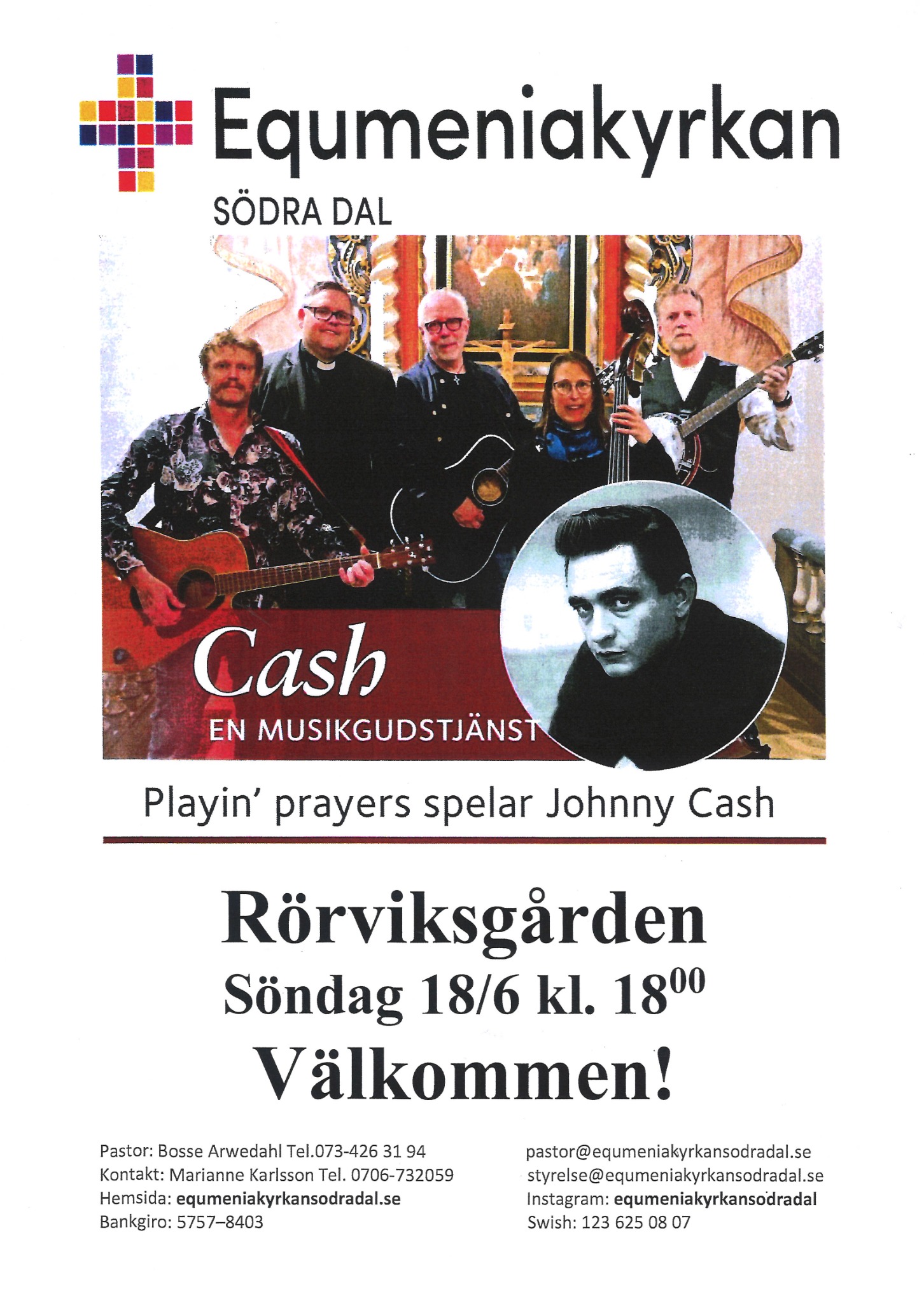 Affisch för Cash i Rörviksgården den 18 juni 2023