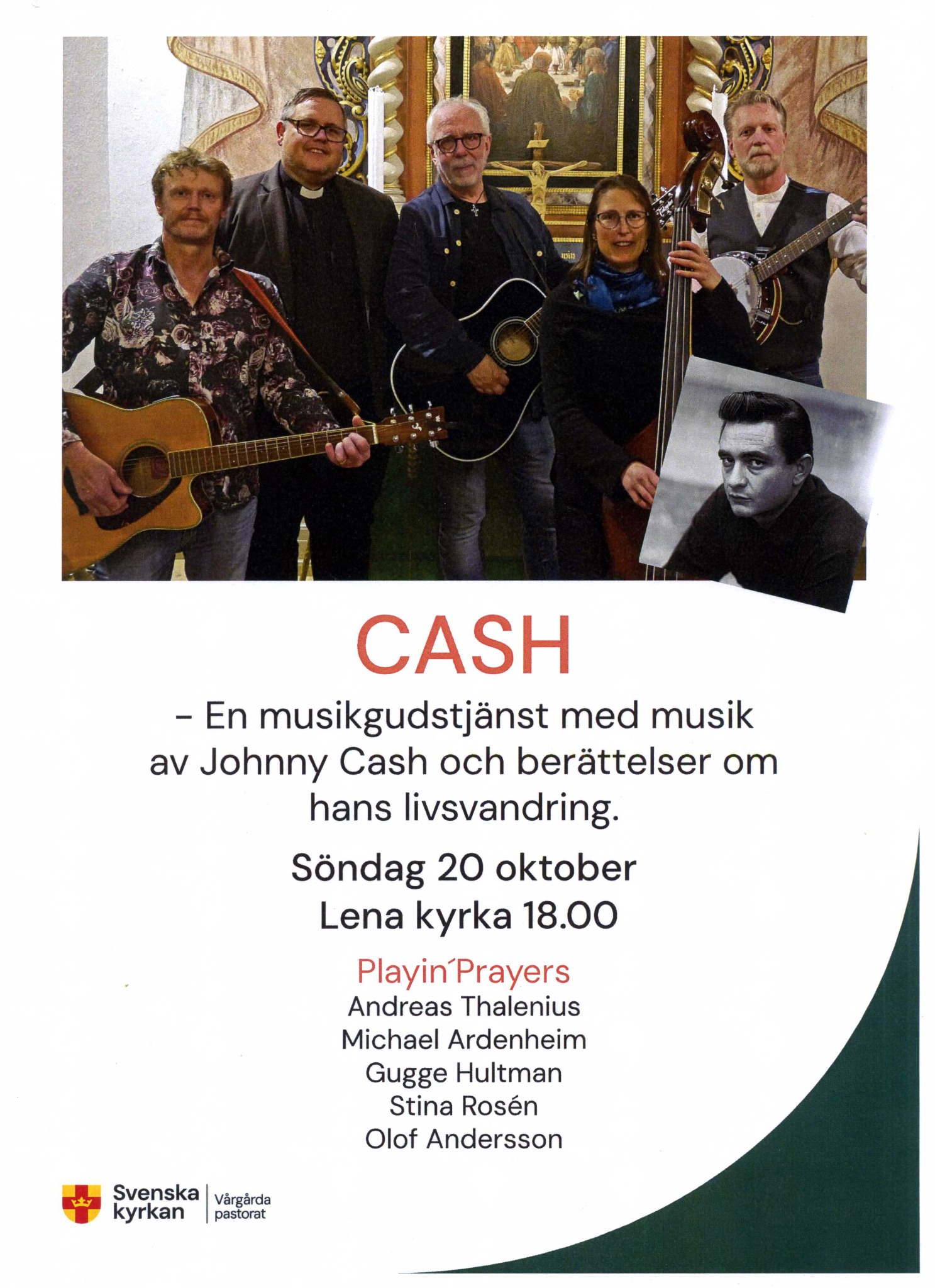 Affisch för Cash i Lena kyrka den 20 oktober 2024